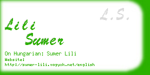 lili sumer business card
